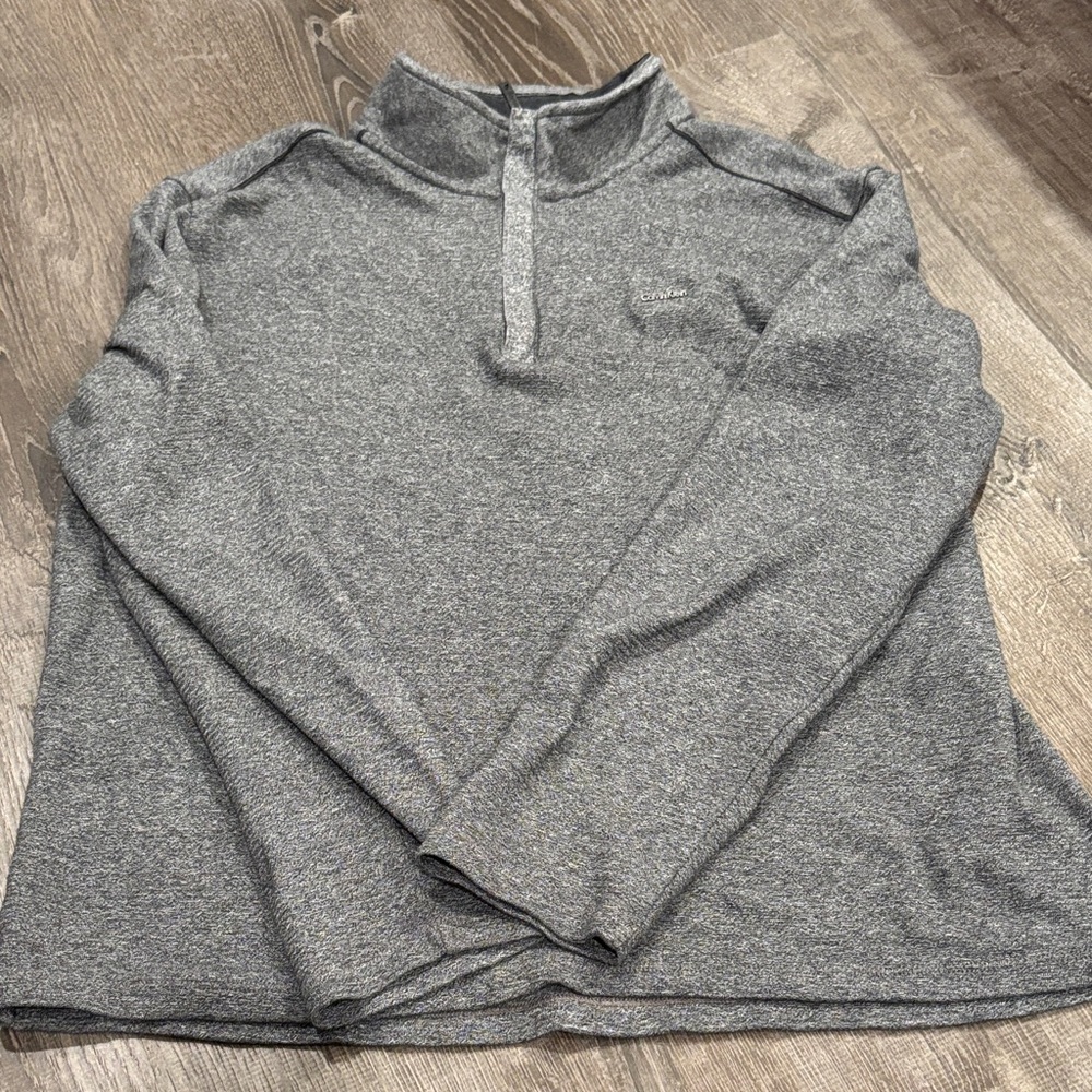 Calvin Klein Men’s Size L Heathered Gray Quarter Zip